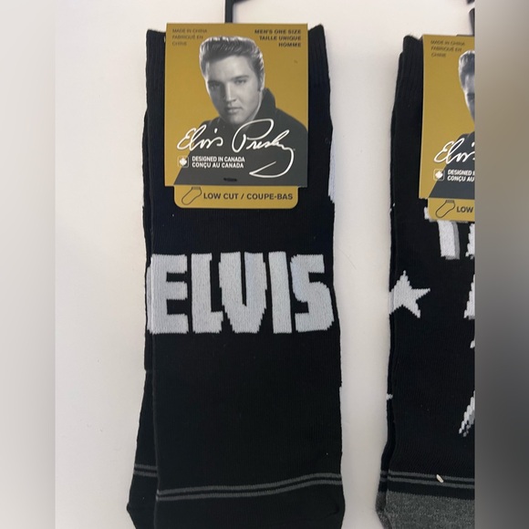 Elvis Presley Low Cut Socks / Lot of 3 / New - Picture 3 of 10
